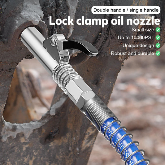 (🔥 HOT SALE NOW-49% OFF) -Strong Lock on Grease Couplers with Spring Flex Hose 🔥BUY 2 GET 10% OFF